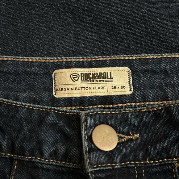 Rock and Roll Bargain Button Flare Jeans - Picture 2 of 3